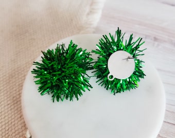 NOUVEAUTÉ - Grande décoration pour clous vert 30 mm, 1 paire, dôme entièrement en acier inoxydable, clous de Noël haut de gamme pour les fêtes de fin d'année