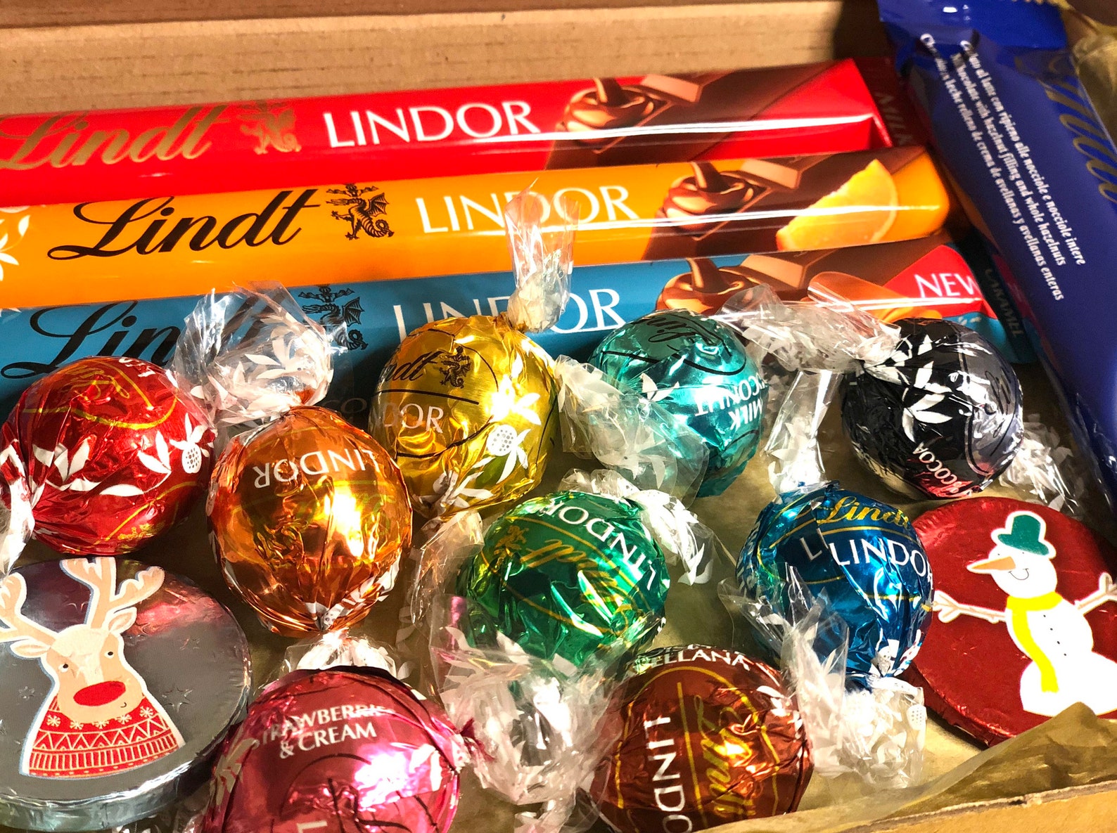 Assorted Lindt Lindor & Gold Chocolate Coin gift wrapped box Etsy