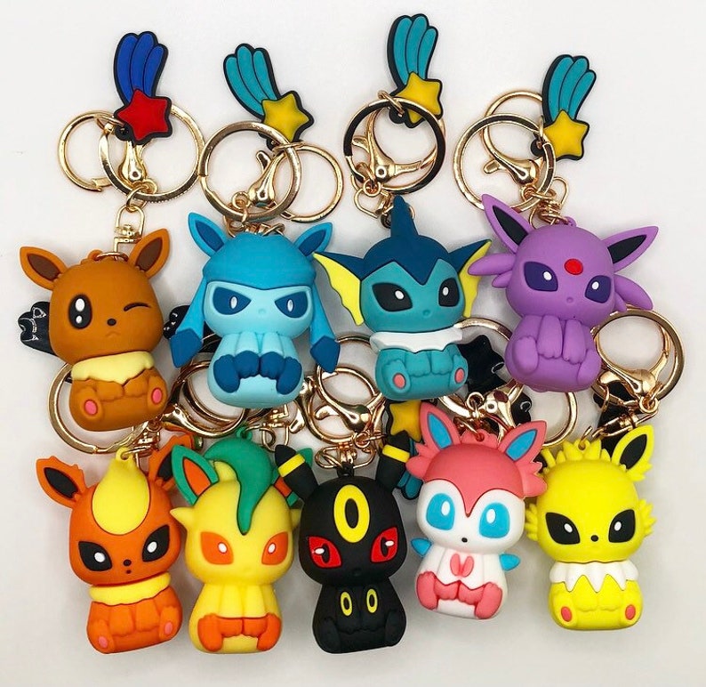 POKEMON Espeon Umbreon Key chain Key ring Pokemon Etsy