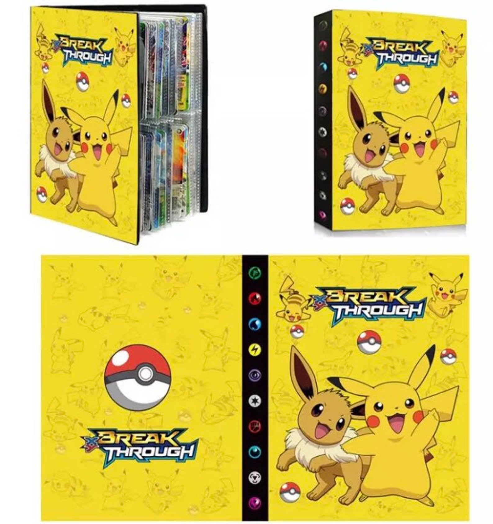 Pokémon Trading Card Holder Book Binder Eevee Pikachu Etsy
