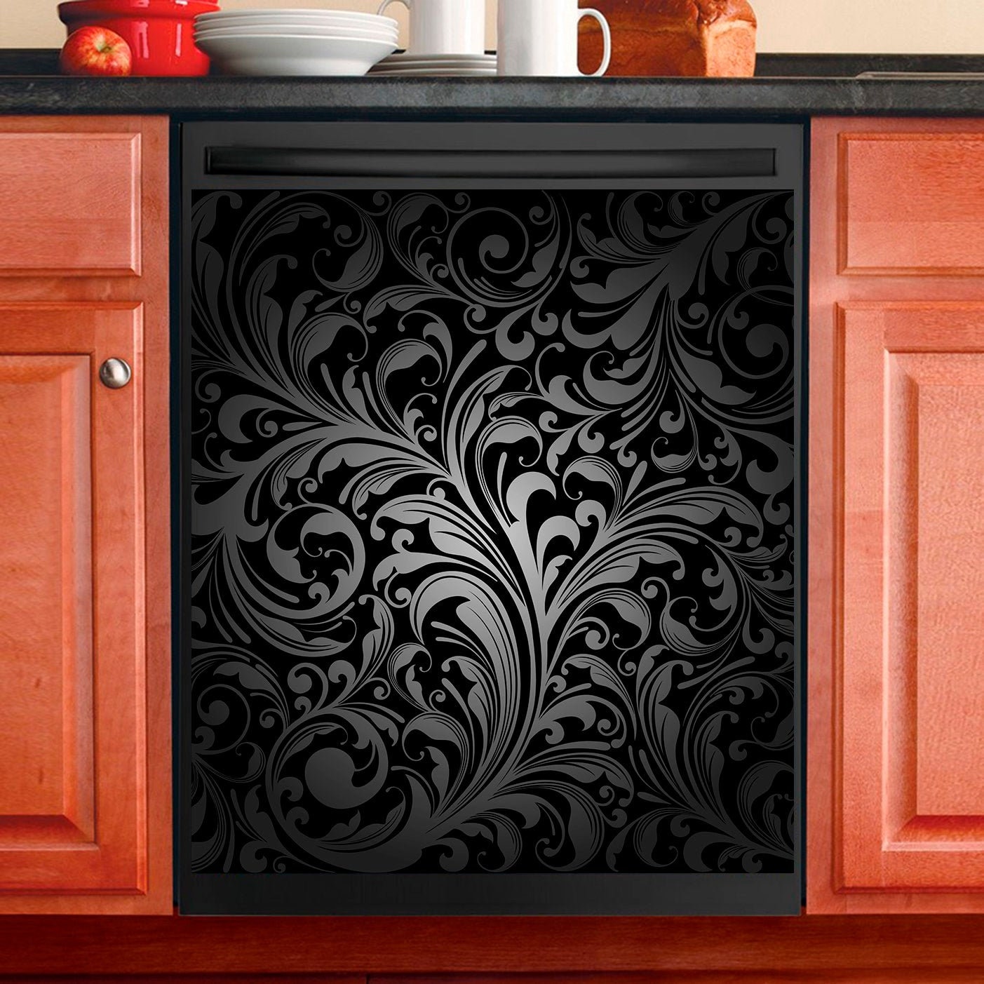 Kitchen Decor Dishwasher Cover Beautiful Dark Vintage Etsy
