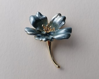 Blumen Brosche für Sie, Vintage Blumen Pin, Blume Emaille Schmuck, Geschenkidee für Freundin Mutter, Schmuck Geburtstagsgeschenk