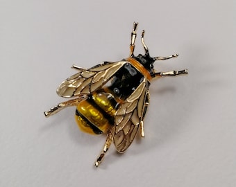 Honingbijbroche, vintage bijkostuumsieraden, insectenretrobroche, grappige pin voor kinderen, vakantiecadeau voor vrouwen, ongebruikelijk cadeau voor kinderen
