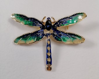 Libellen Brosche, Vintage Brosche für Jacke, Insekt Brosche, Lustiges Schmuck Geschenk, Eco Schmuck, Fantasy Anstecknadel, Außergewöhnliches Geschenk für sie