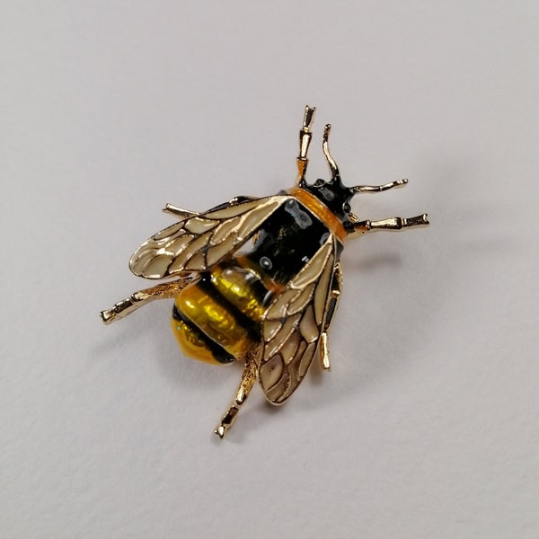 Broche de abeja, bisutería vintage de abeja, broche retro de insectos, pin divertido para niños, regalo navideño para mujeres, regalo inusual para niños