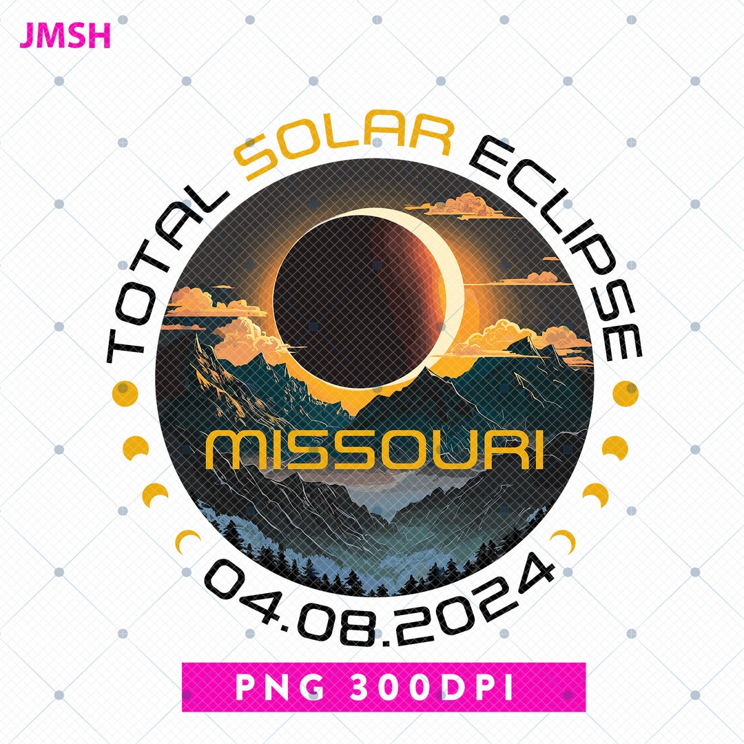 Missouri Total Solar Eclipse PNG, April 8th 2024 Png, North America ...