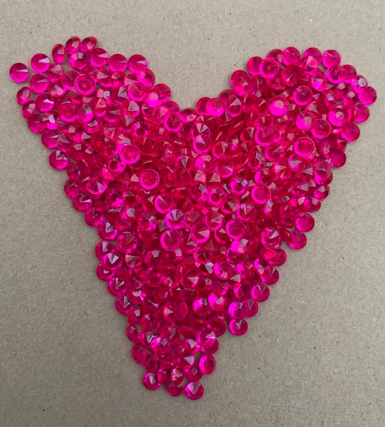 Pink And Purple Heart Scatter Crystals Table Decoration Wedding Confetti 12mm Pink And Purple Heart Scatter Crystals Table Decoration Wedding Confetti 12mm