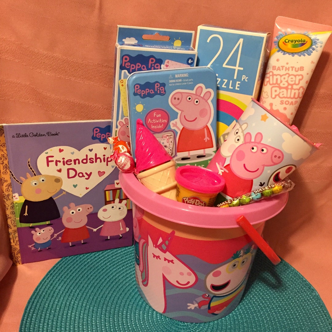 PEPPA PIG Gift Pail, Puzzle, Cup, Coloring & Activity Book, Card Game