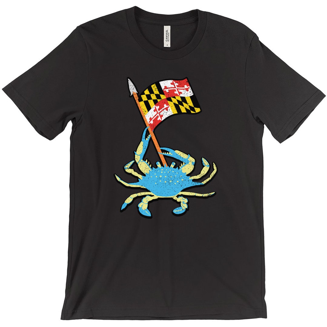 Maryland Crab Hammered T-Shirt – Funny Vacation Tee, Unisex Crewneck, Short Sleeve