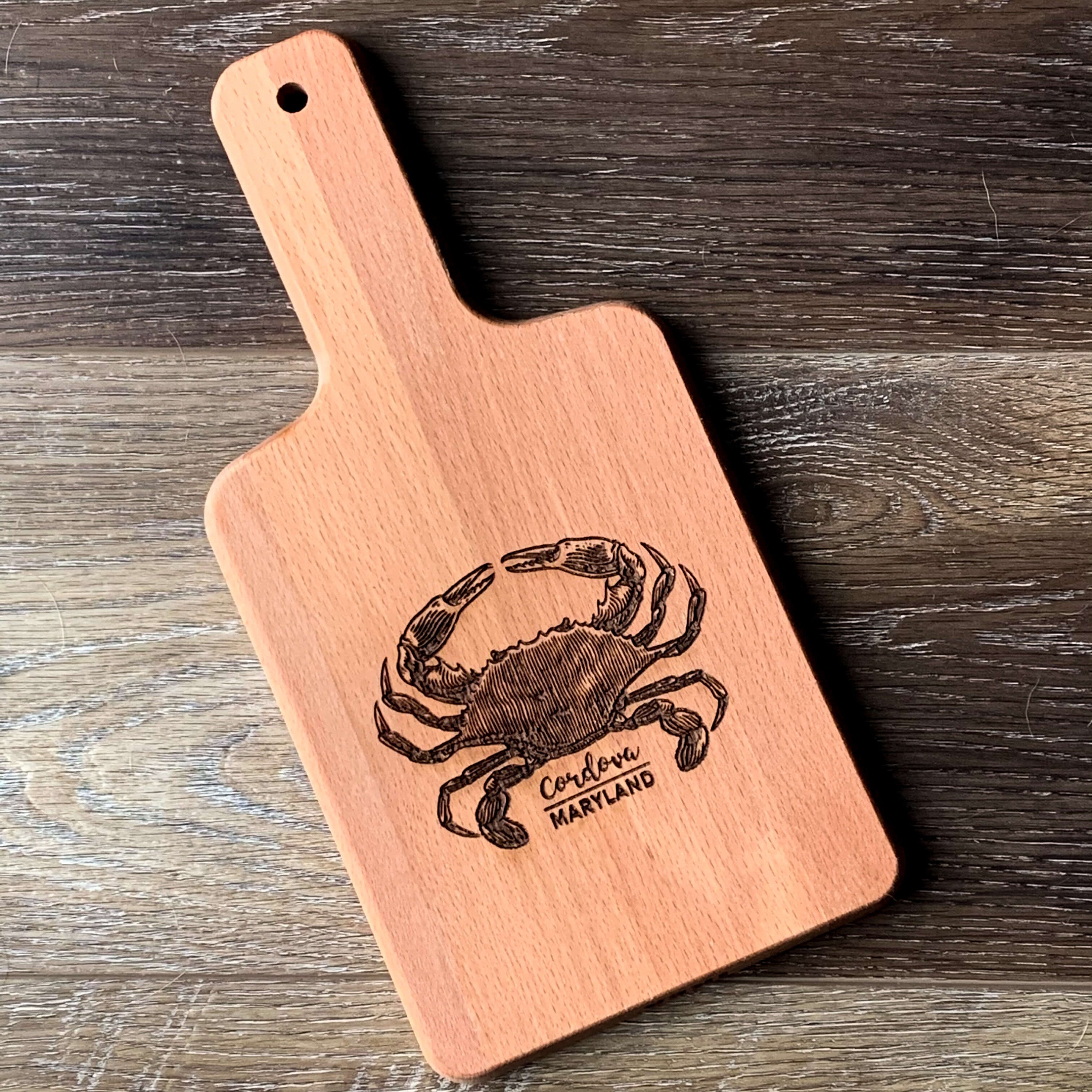 Crab Cutting Board Maryland Blue Crab Bar Board Maryland Etsy