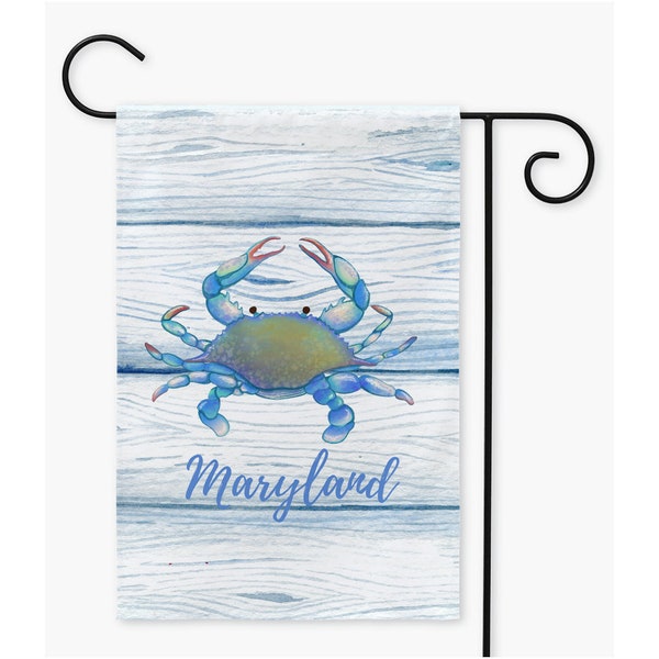 Crab Flag, Crab Garden Flag, Maryland Blue Crab Gift, Eastern Shore Maryland, Crab Feast