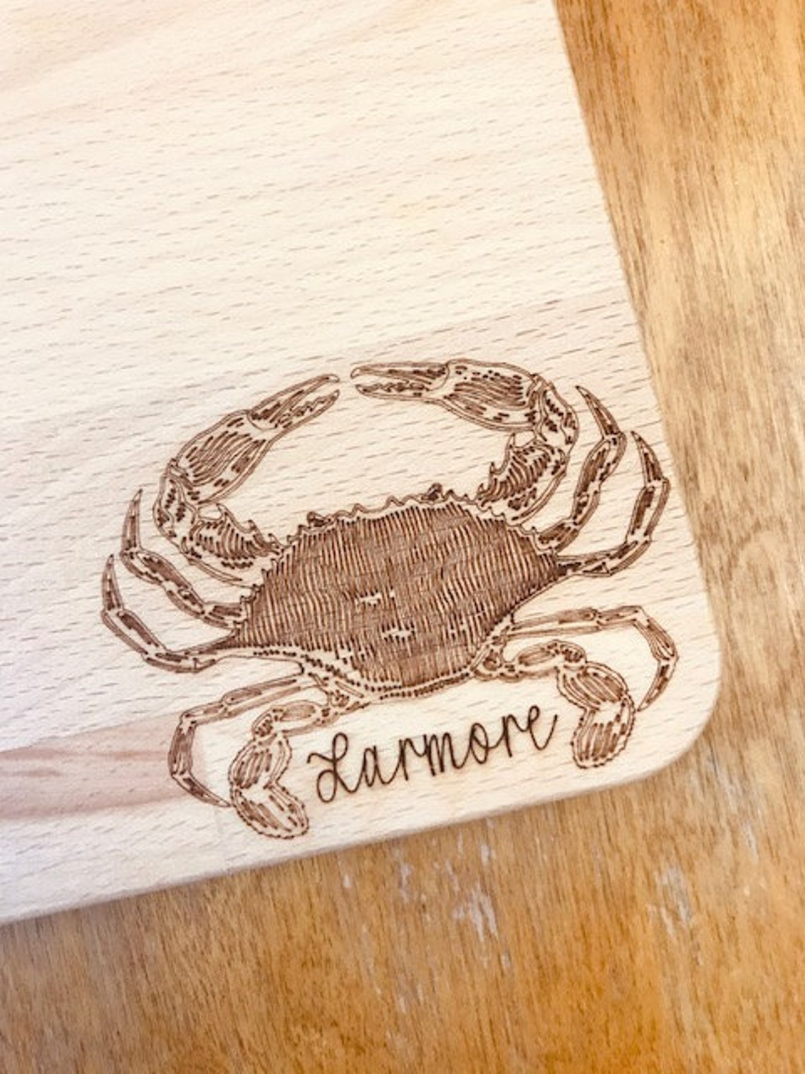 Custom Crab Cutting Board Crab Charcuterie Board Maryland Etsy