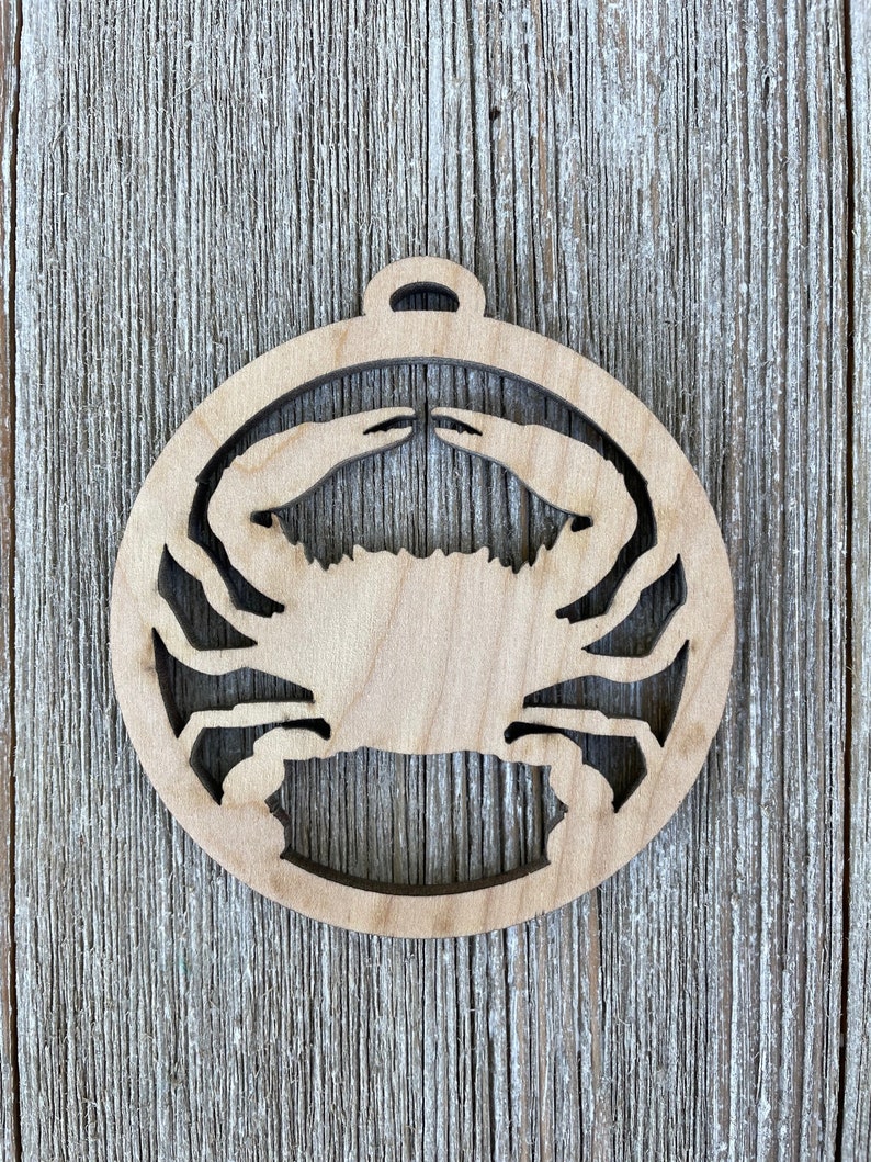 Wood Crab Cut Out, DIY Crab Party Decorations, Wooden Crab Cut Out