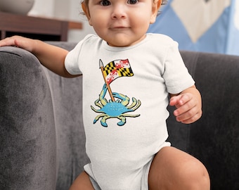 Crab Custom Summer Baby Onesies Baby Jumpsuits Baby Clothes Baby Outfits Clothing