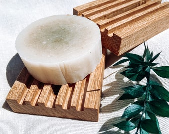 Solid ash/oak soap dish