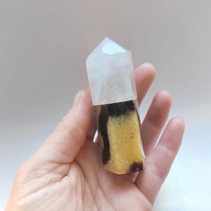 Septarian & Clear Quartz Tower | Grounding Stone | Exact Piece
