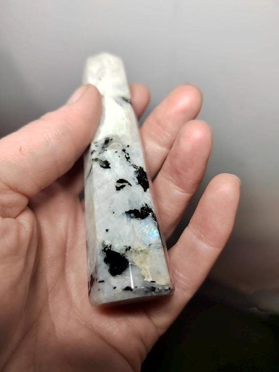 Rainbow Moonstone Tower | Natural Moonstone Crystal | Blue Flash Stone | Exact Piece