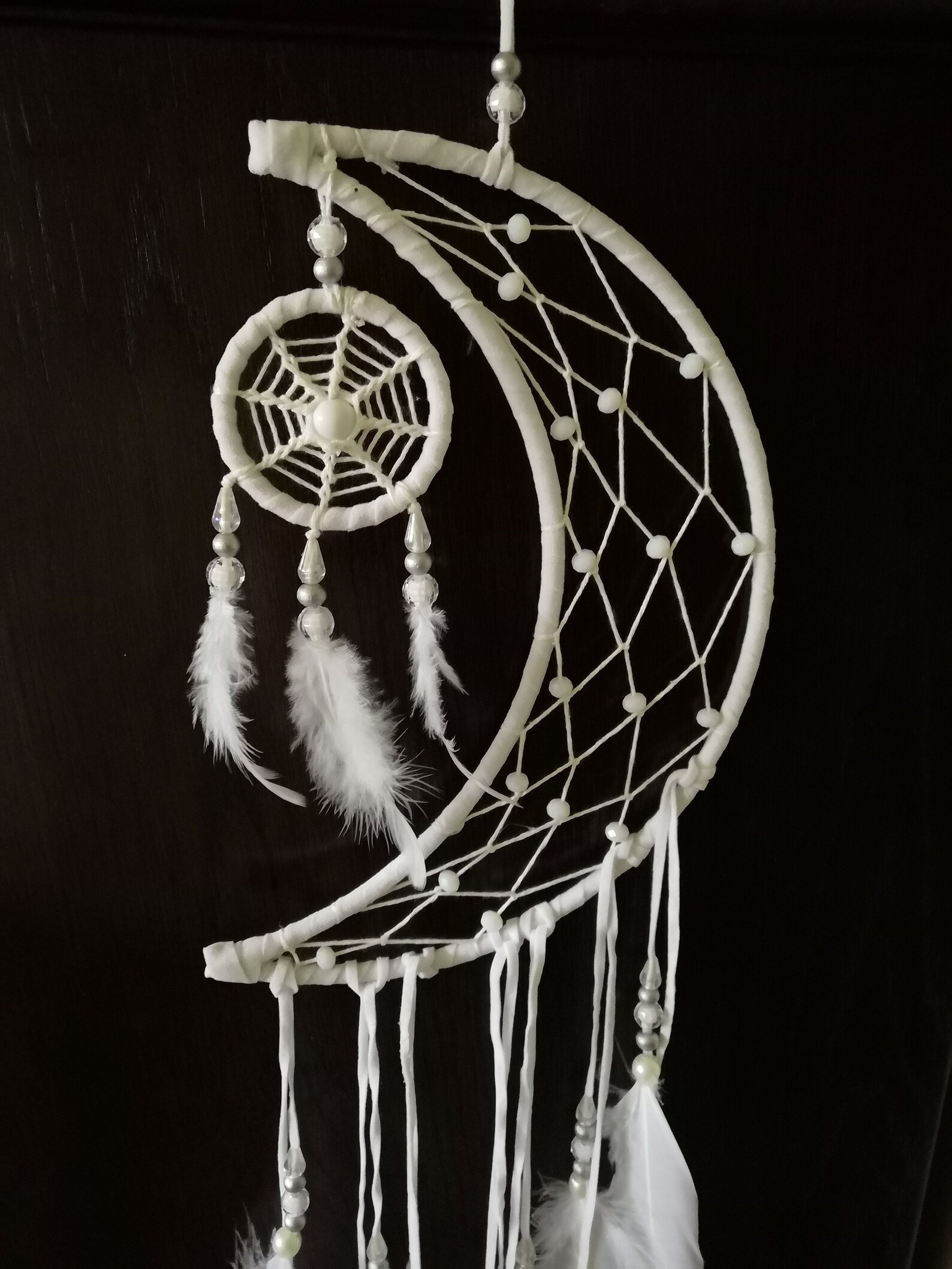 Moon Dream Catcher Unusual and Lovely Cresecent/Half Moon | Etsy