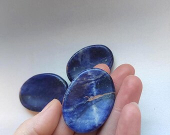 Sodalite Worry Stone | Crystal Thumb Stone | Stone for Calm & Courage