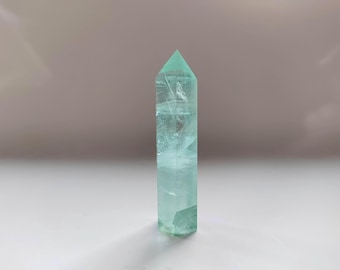 Green Fluorite Tower | Natural Turquoise Green Crystal | Stone for Clarity | Exact Piece