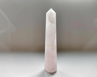 Snowy Rose Quartz Tower | Natural Crystal | Stone for Love | Exact Piece