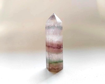 Rainbow Fluorite Tower | Natural Fluorite Crystal | Banded Stone | Exact Piece
