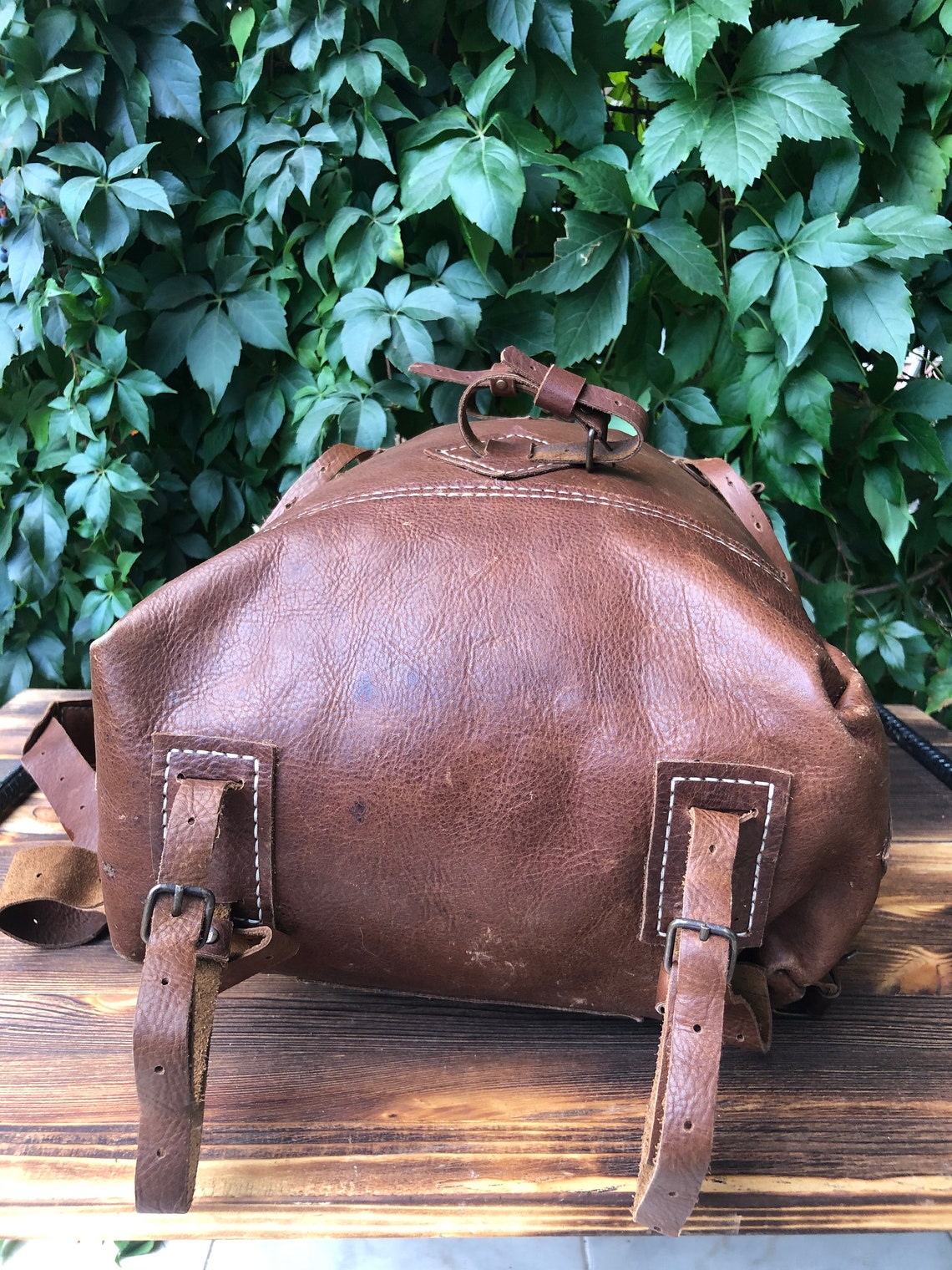 Handmade leather backpack Etsy
