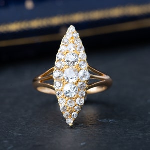 Victorian Diamond Navette Ring