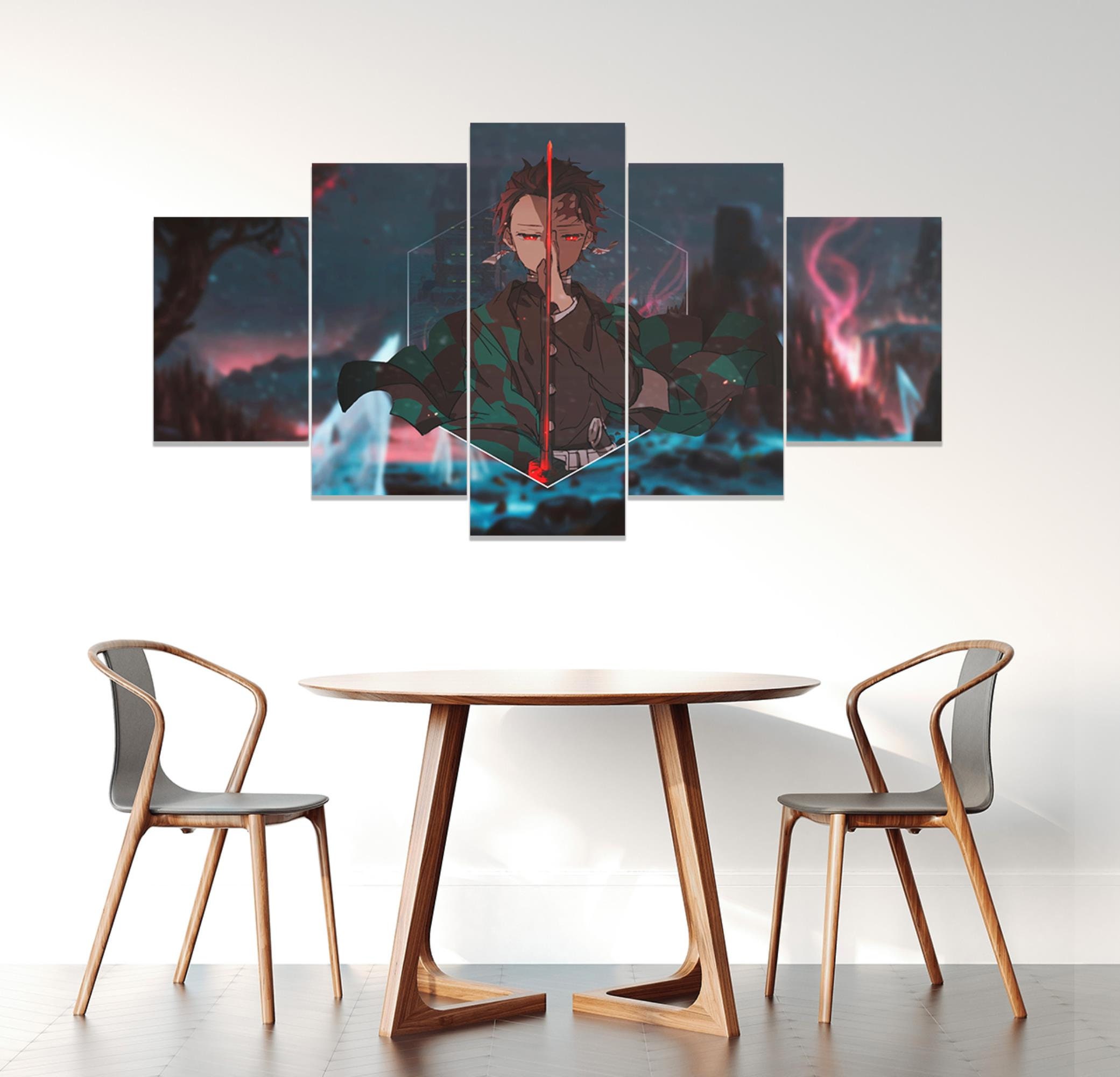Digital Canvas 5 Panel Framed Digital Art Artwork Canvas 5  Etsy