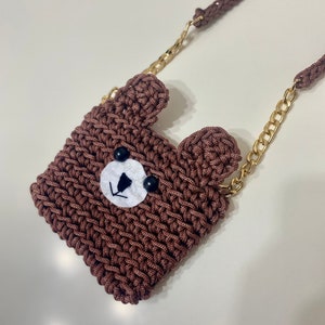 Mini Teddy Bär Tasche,Mädchen Tasche,Mini Kid Crossbody Handtasche,Kleine Mädchen Geburtstag Geschenk,Bär Geldbörse,Bär Tasche häkeln,Kinder Handtasche,Mini Handtasche,Kinder