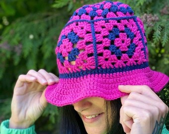 Vintage Knit Bucket Hat Dopamine Dressing‎ Crochet Boho Festival Hippy Hippie Hippy Bucket Vintage Hats for Women for sale | eBay main image 3
