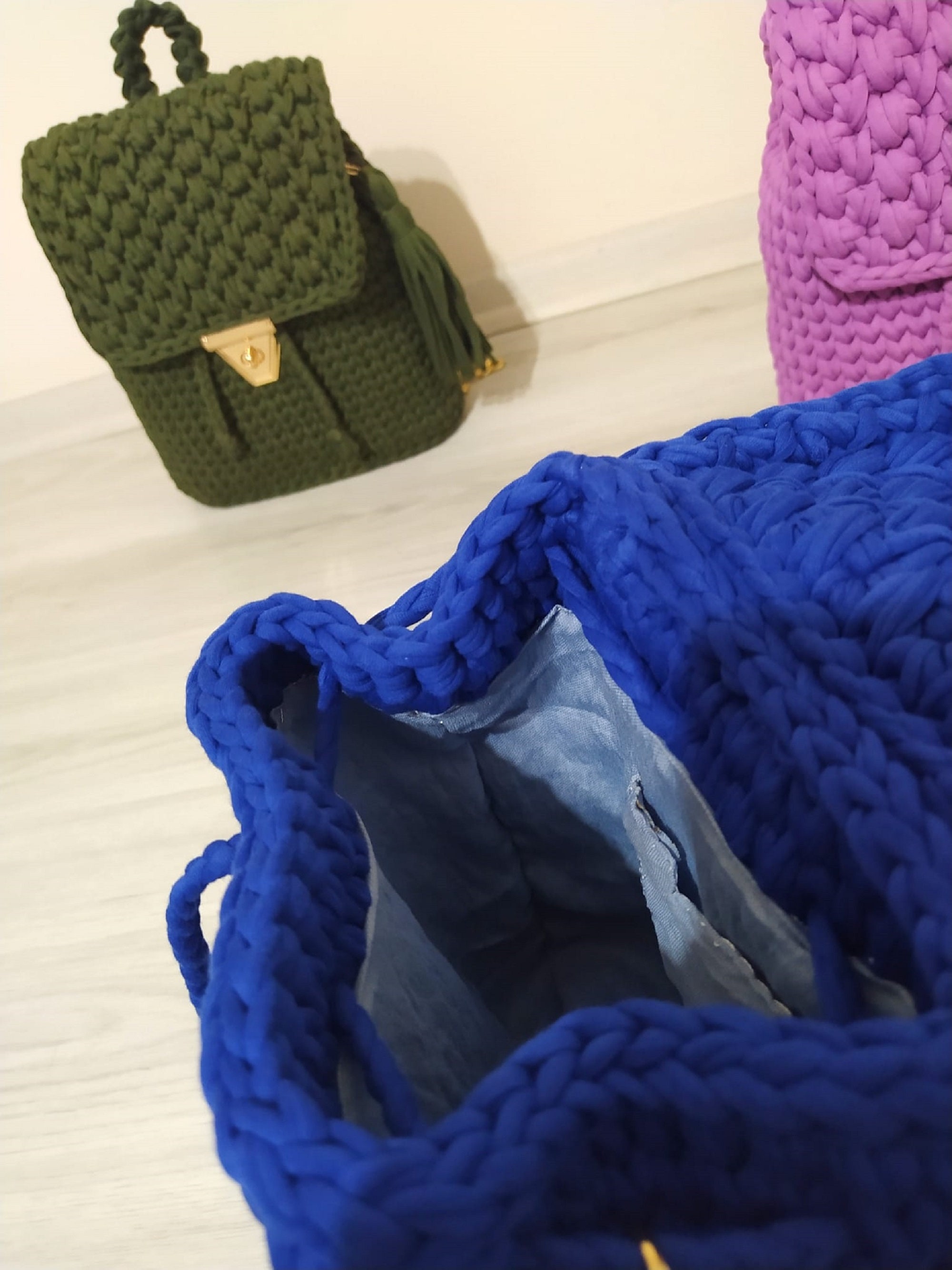 Handmade Crochet Backpack: Women display picture 2