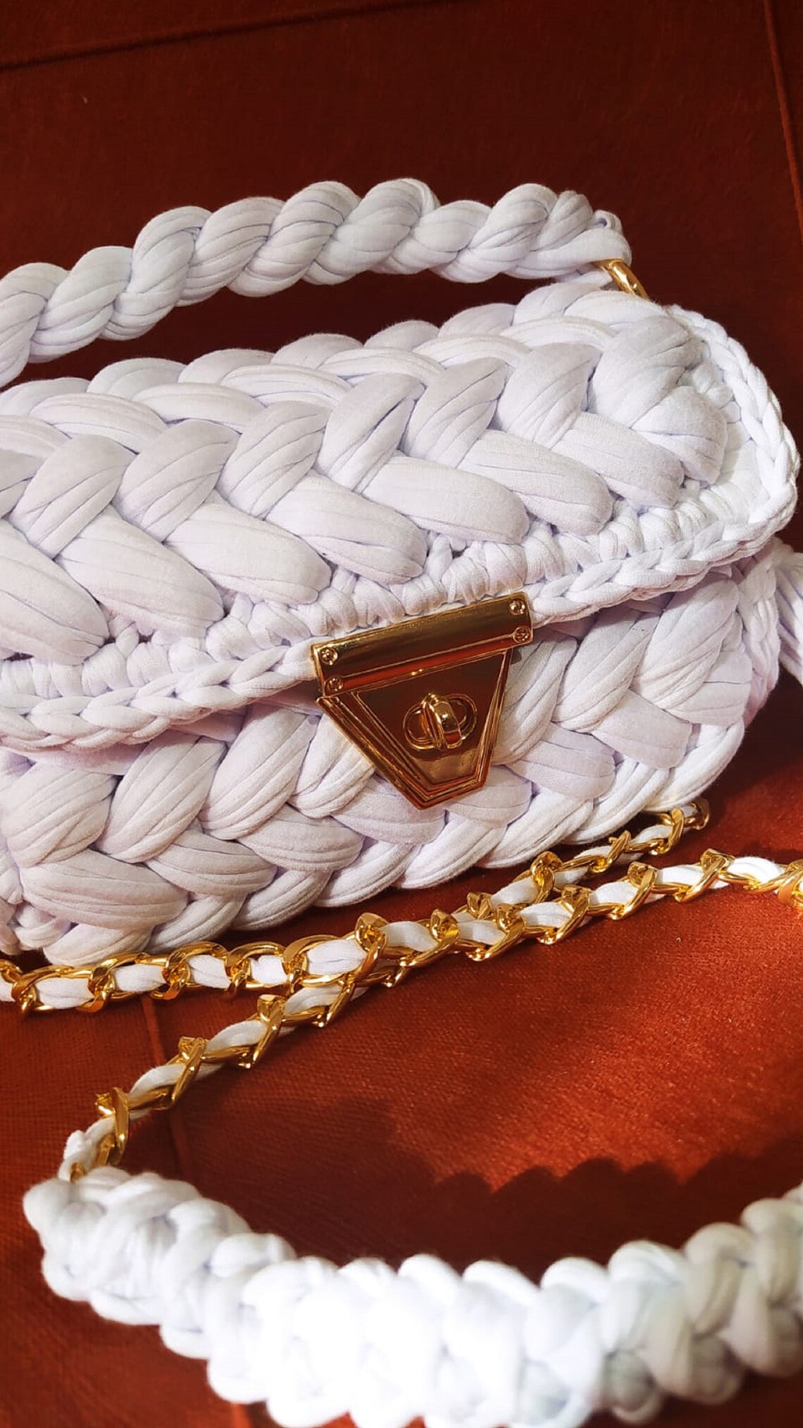 Crochet Handmade White Bag/Crochet white Womens Bag/Crochet Etsy