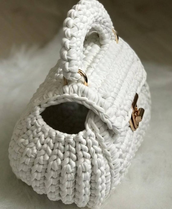 White Crochet Bag Handbag Personalized Bags Custom Crochet Bags White Purse Purse Bag Handmade Wholesale Handmade White Purse Crochet Purse