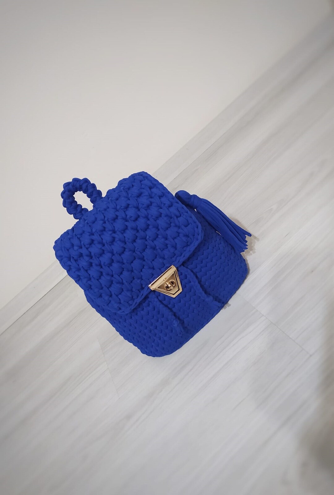 Handmade Crochet Backpack: Women display picture 1