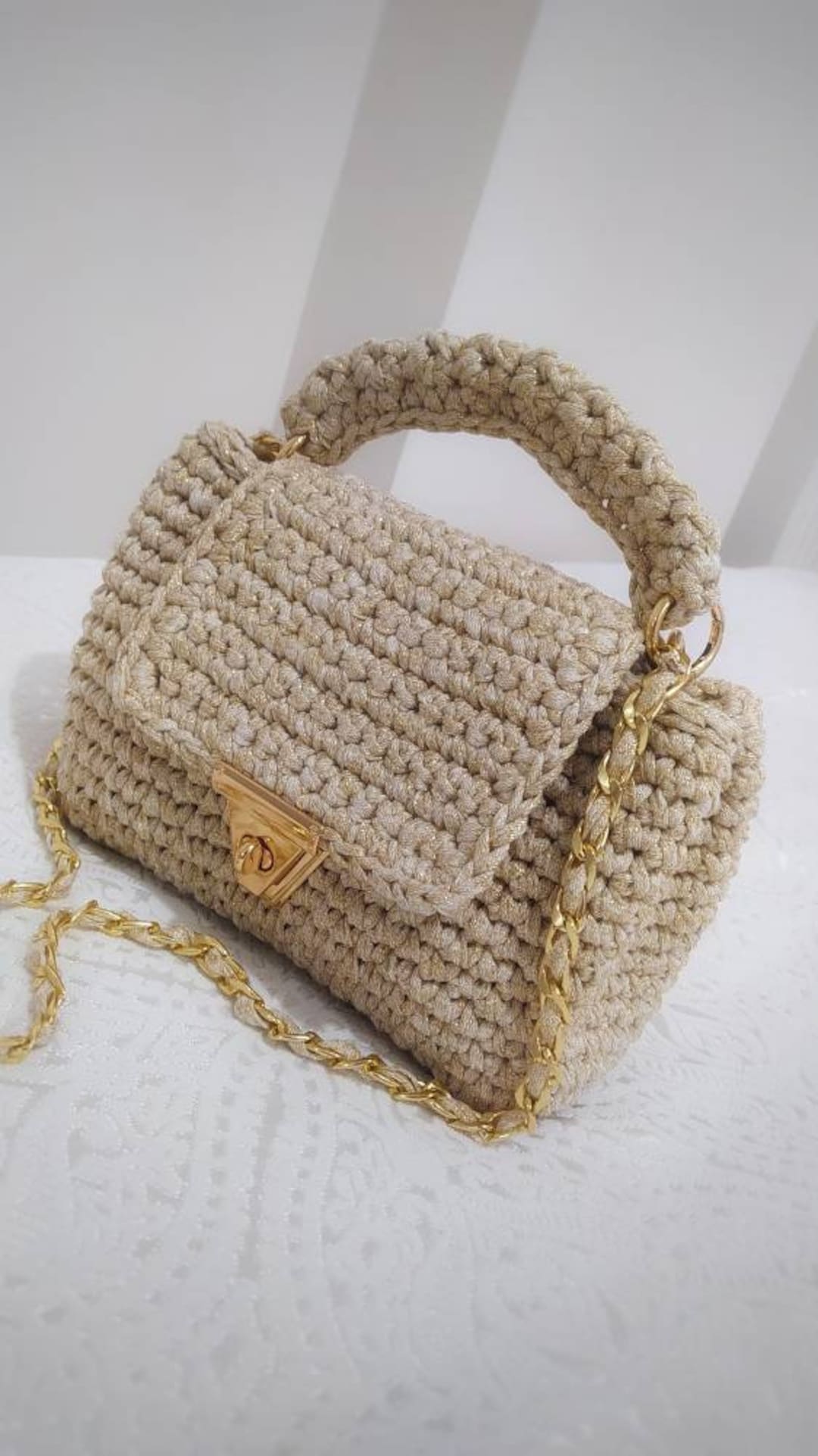 ★新品ounce glitter handmade bag BirdinBag – Small Glitter Chain Box Bag – Elegant Handheld