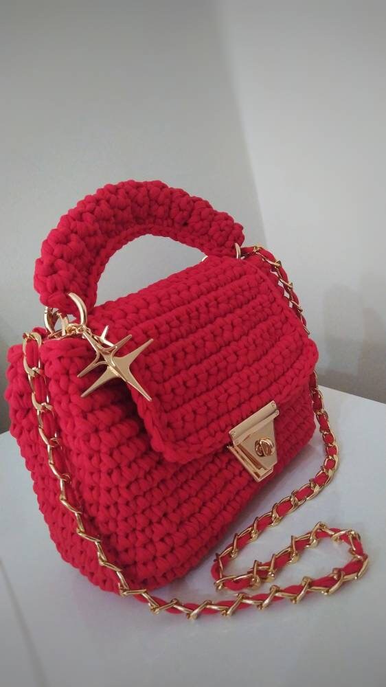 [ KIRSH ]★22FW★CHERRY HANDMADE KNIT BAG Cherry Knit Bag - Bohdii Boutique