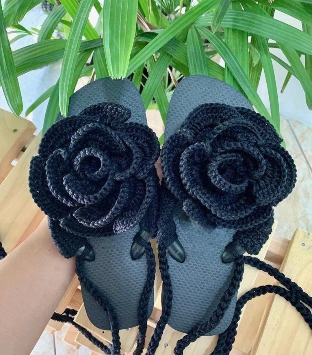 rose flip flops