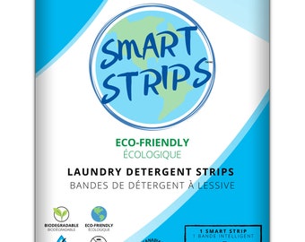 Smart Strips Laundry Detergent Strips - Hypoallergenic, Eco Friendly, Plastic-Free Laundry Sheets Ultra Concentrated Eco Strips Fresh Breeze