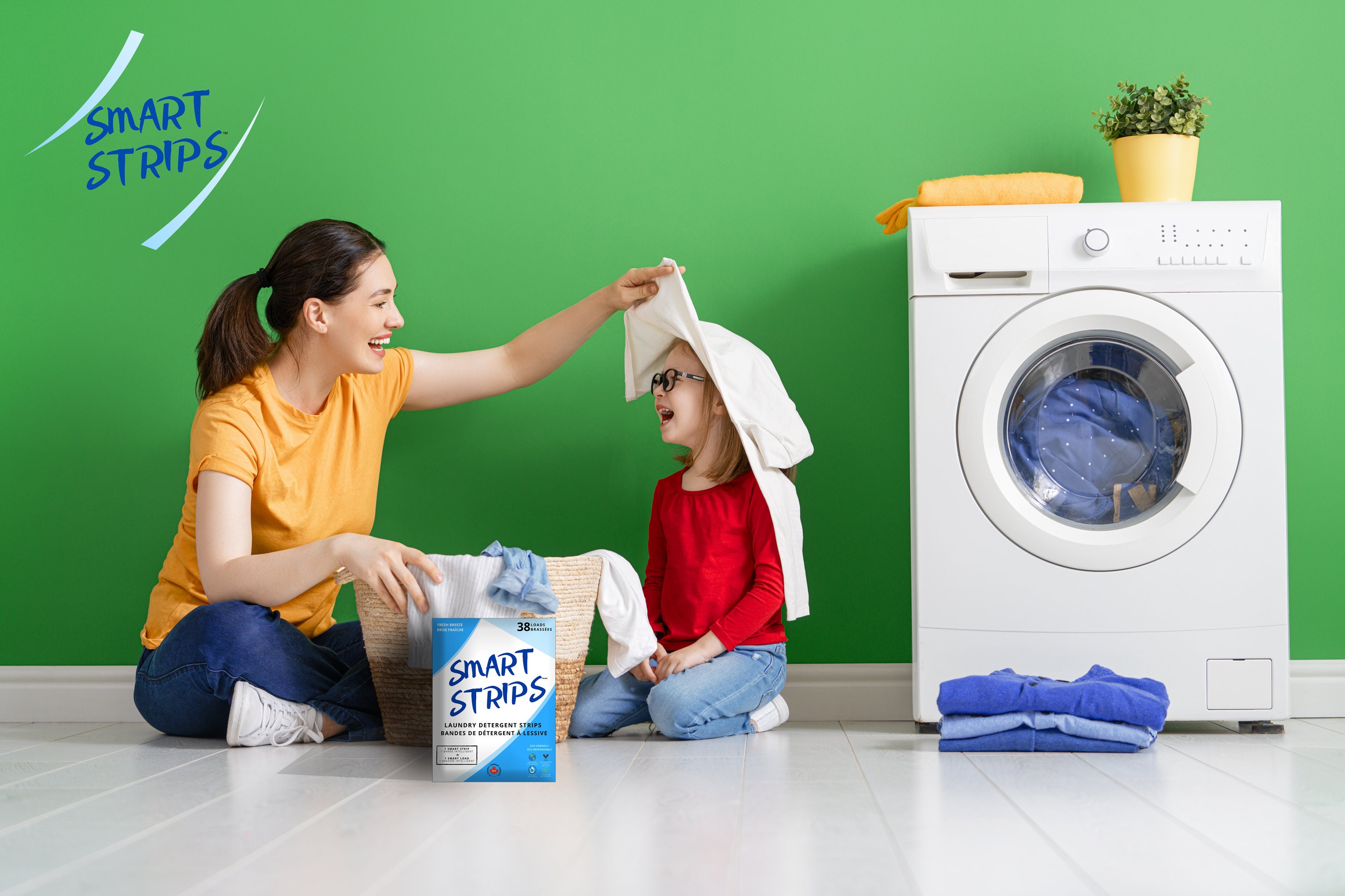 Smart Strips Laundry Detergent Strips unscented Hypoallergenic, Eco