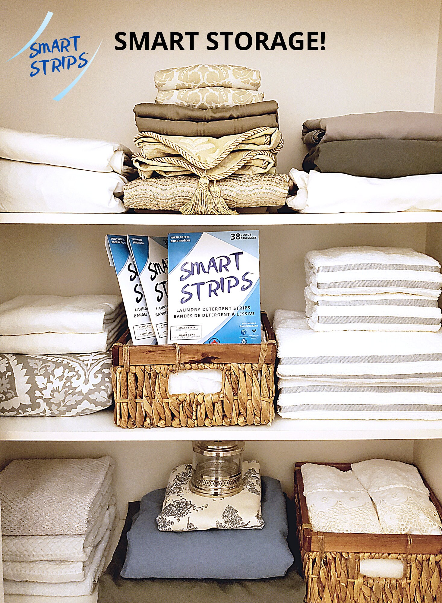 Smart Strips Laundry Detergent Strips unscented Hypoallergenic, Eco