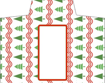 Diseño del sobre de monedas de Navidad C6 Sobre de Navidad Recorte de sobre A4 Imprimir tarjeta A6 Sobre de árbol de Navidad Sobre de dinero