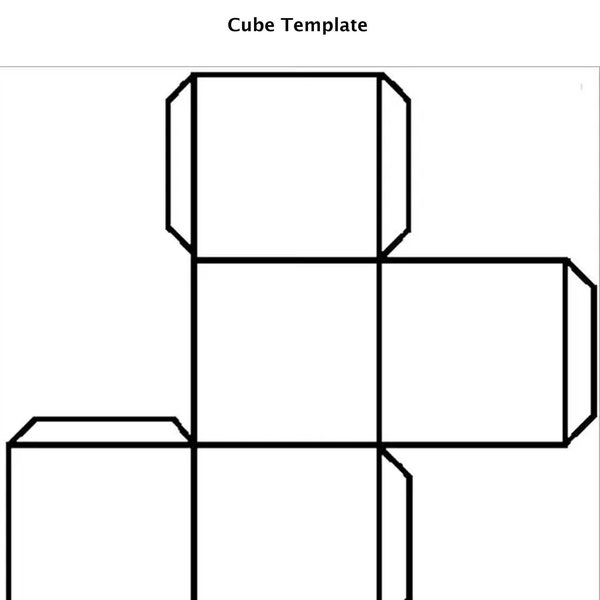 3D Cube A4 Template Card Print 3D Shapes Gift Box Kids Colouring Shapes Cut Out DIY Party Supplies Jpg Template Download arts and crafts