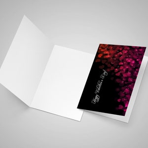 Tarjetas de corazón de San Valentín oscuras A5 C5 Print Simple Love Card