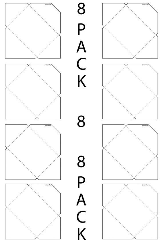 Mini Envelope Template Plain White A4 Paper Print 8 Cut-out - Etsy