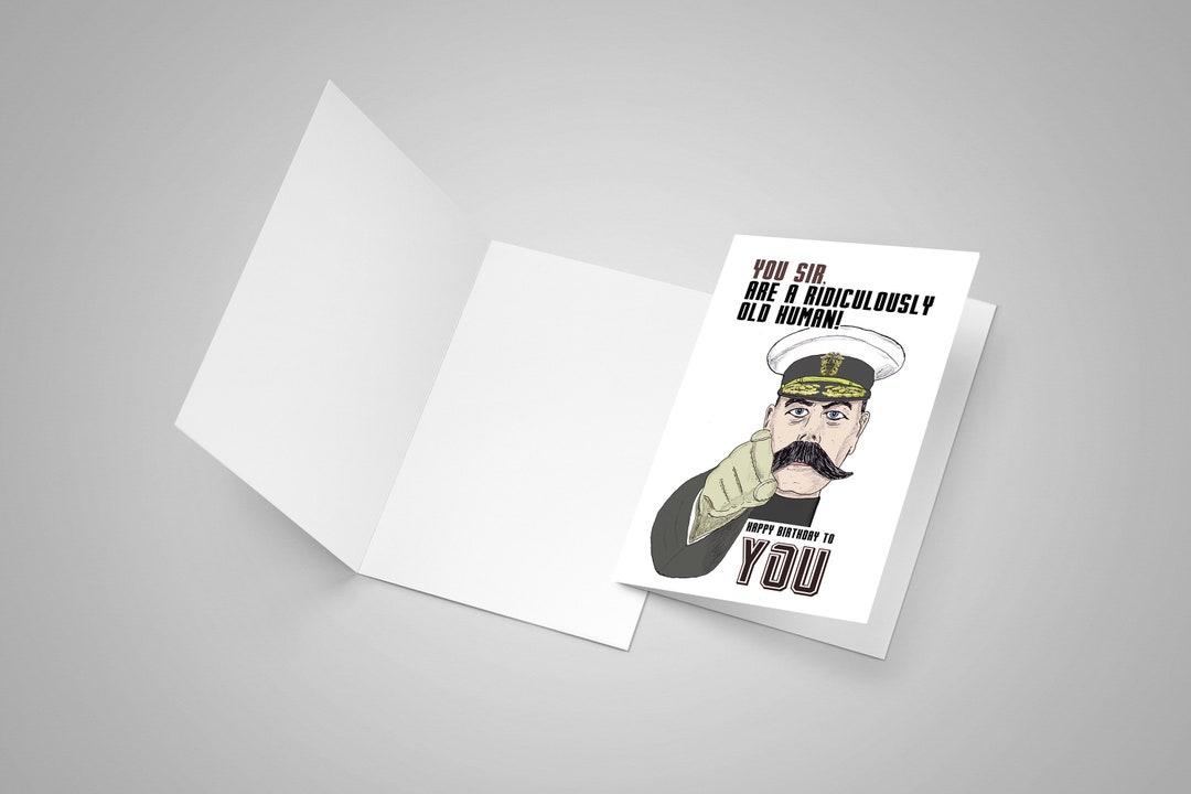Captain Birthday Cards C5 Cards A4 Design - Etsy Canada