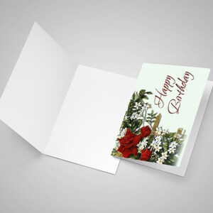 Birthday Cards Cute Flowers A5 C5 Religious Card Print Lime Red