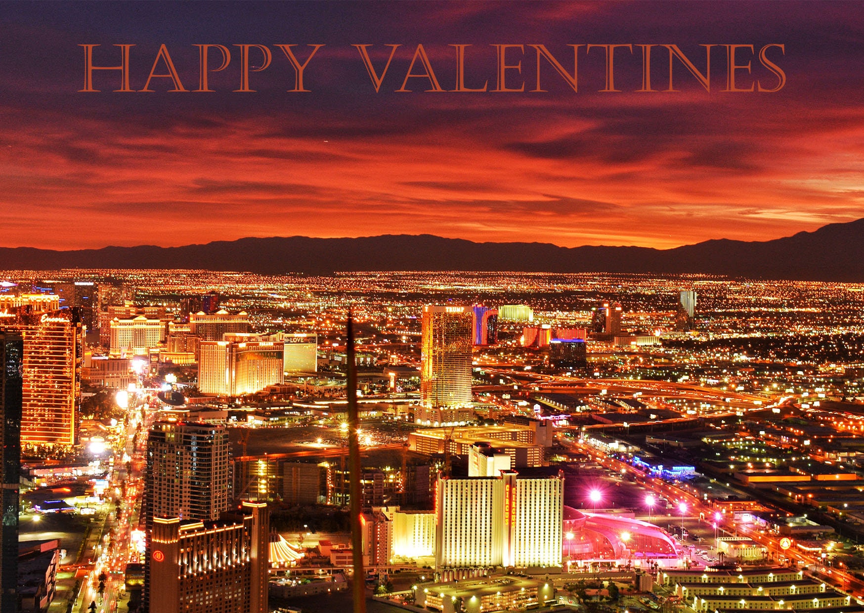 A6 HD Las Vegas Valentines Card HD Image téléchargeable Etsy