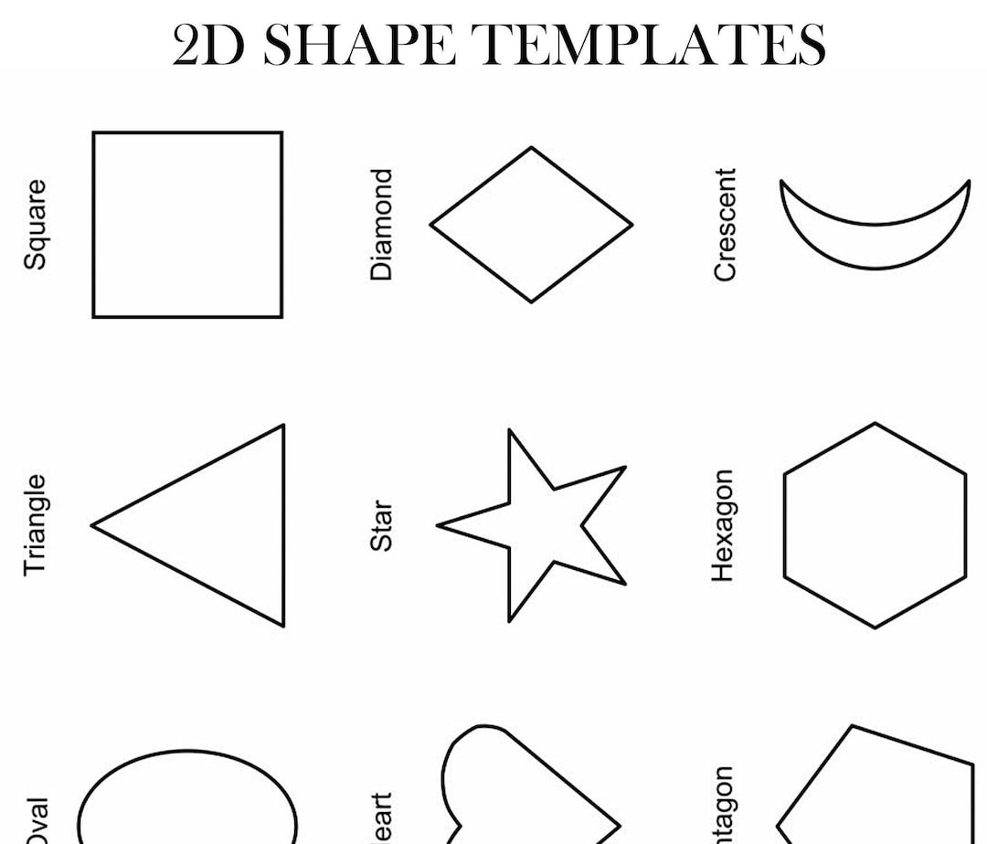2D Shapes to Print Shape Templates Colour in Kids Arts and Crafts Jpg