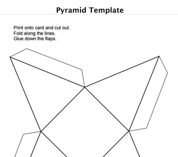3D Pyramid Template to Print Card Cut Out Design Yourself Shape Card Print  A4 Template DIY Accessories Jpg Download - Etsy